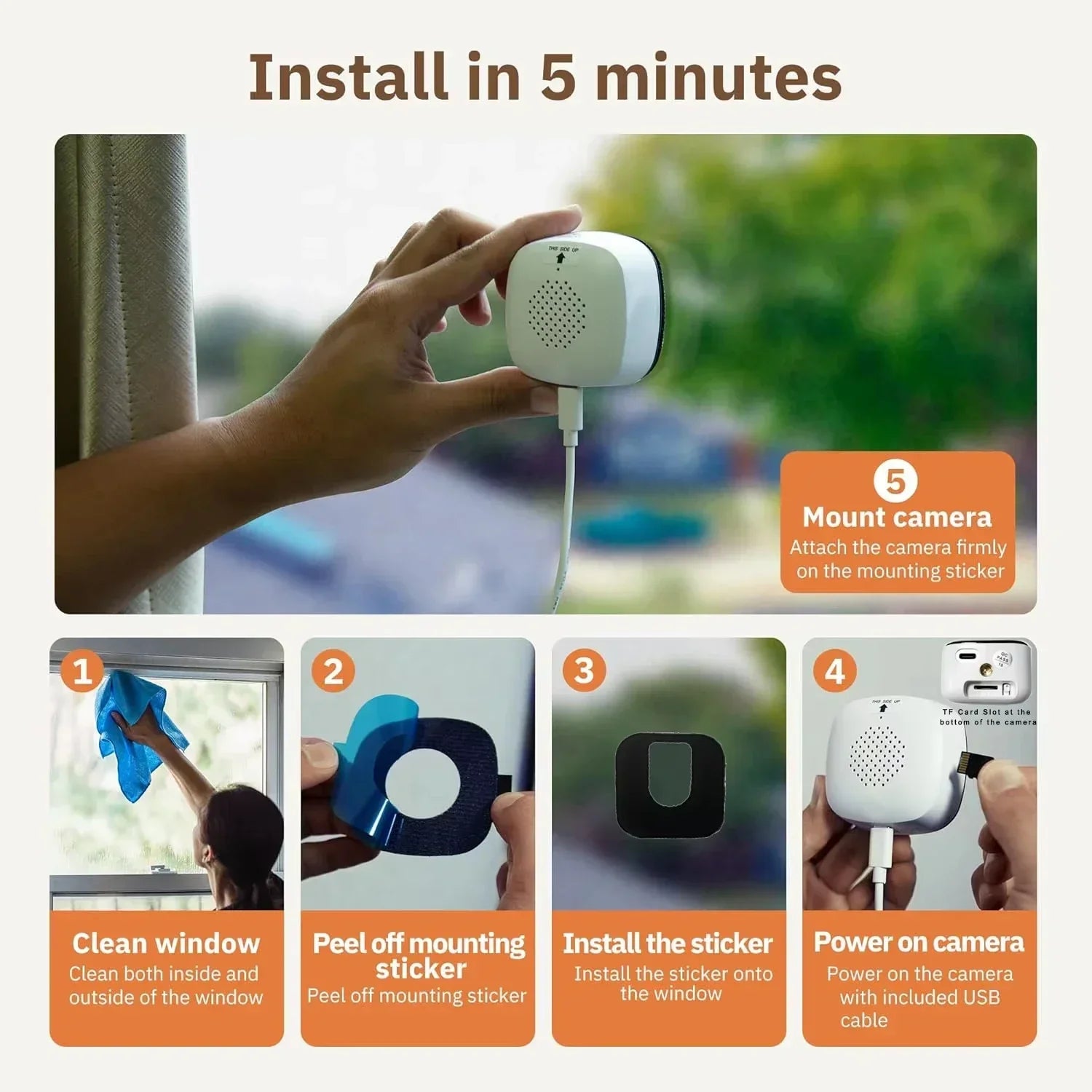 Mini WiFi Kamera für Fenster